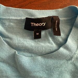 Theory Women's Light Blue Crewneck Sweater